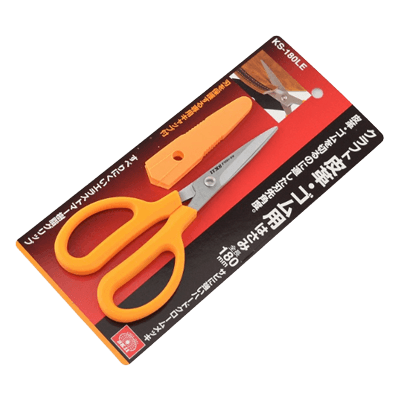 切断、穴あけ関係 クラフト 皮革・ゴム用はさみ KS-180LE-金井産業株式会社