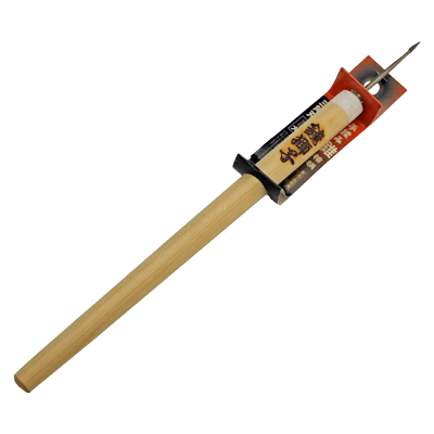 切断、穴あけ関係 鏡獅子 手揉み錐 桧柄 三角刃 大-金井産業株式会社