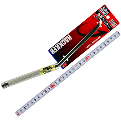 位置出し、締め具関係 角長ハッカー パイプ柄 9.0mm NO.4-金井産業株式会社