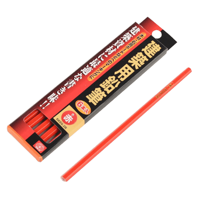 マーカー、ペン関係 建築用鉛筆 6本入 赤-金井産業株式会社