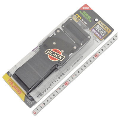 墜落制止用器具関係 (ハーネス、ランヤード、安全帯関係) 胴ベルト アルミ ワンタッチ黒バックル BWBM125-BK-金井産業株式会社