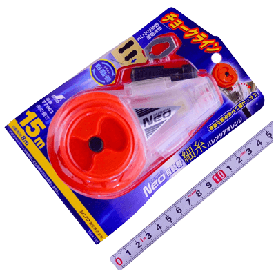 測位、測量関係 チョークラインNeo自動巻 細糸 バレンシアオレンジ #77963-金井産業株式会社