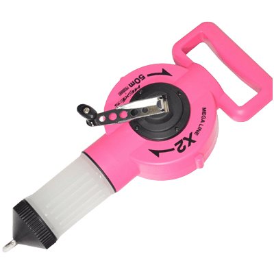 測位、測量関係 チョークライン メガライン (大型画線器) 特別色 ピンク MLNX-50-金井産業株式会社