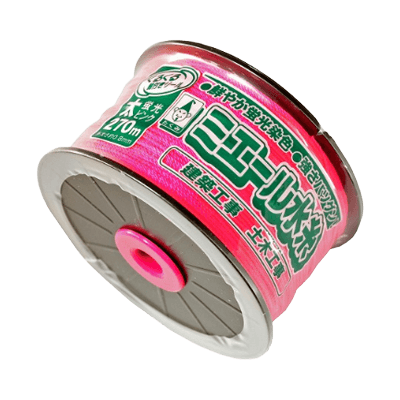 測位、測量関係 ミエール水糸 リール巻 太 ピンク NO.4313-金井産業株式会社