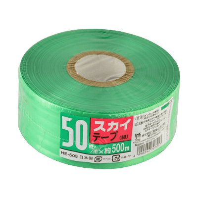 測位、測量関係 スカイテープ 50x500 緑 HE-505-金井産業株式会社