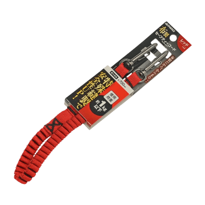 ストラップ、安全コード関係 布製セーフティーコード 1.0KG レッド-金井産業株式会社