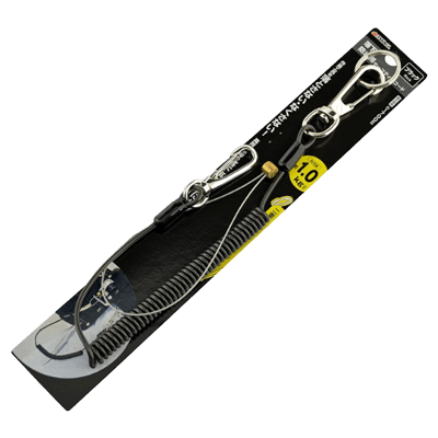 ストラップ、安全コード関係 落下防止用セーフティーコード 1.0KG ブラック-金井産業株式会社