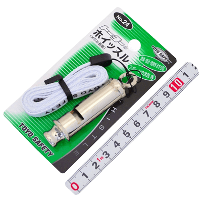 ストラップ、安全コード関係 ホイッスル (メタル長菅) NO.24-金井産業株式会社