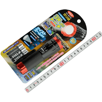 ライト関係 ハンドライト 3WLEDトーチ レッド SV-4076-金井産業株式会社