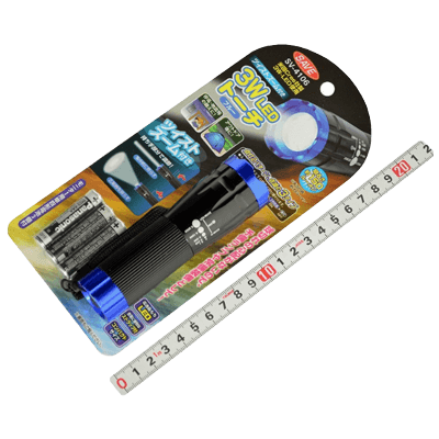 ライト関係 ハンドライト 3WLEDトーチ ブルー SV-4106-金井産業株式会社