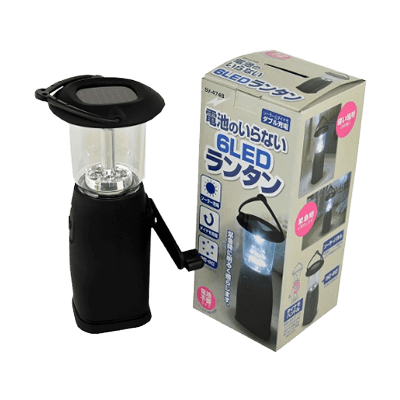 ライト関係 電池のいらない6LEDランタン SV-4748-金井産業株式会社