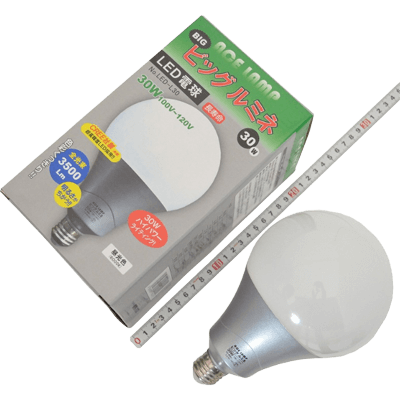 ライト関係 投光器・電球 LED電球 ビッグルミネ LED-L30-金井産業株式会社