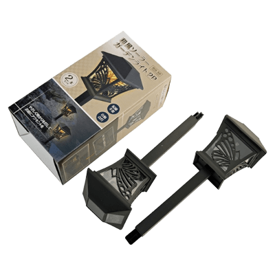 ライト関係 イルミネーション・センサーライト 和風 ソーラーガーデンライト2P AXL-034-金井産業株式会社