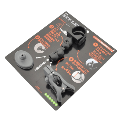 ヘルメット、フェイス関係 ライトクリップ・ヘッドライト用バンド ハンドライト用 簡易照明クリップ SE-05-金井産業株式会社