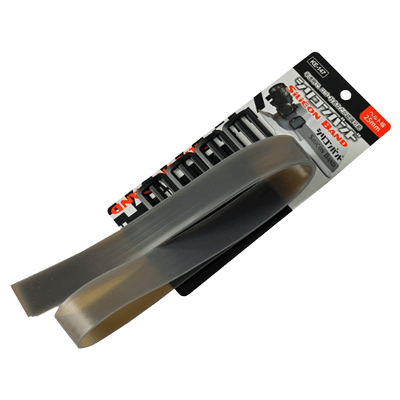 ヘルメット、フェイス関係 ライトクリップ・ヘッドライト用バンド シリコンバンド 25mm幅 スモーク KE-147-金井産業株式会社