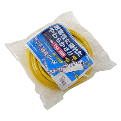 電気、電源関係 ソフト延長コード ストレート イエロー SE-1510Y-金井産業株式会社