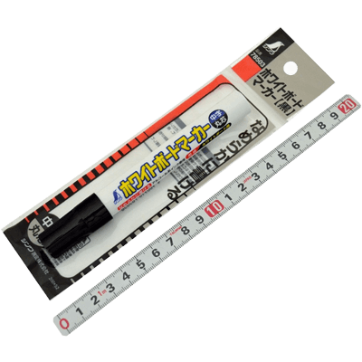 確認用品 黒板 ホワイトボードマーカー黒 中字 丸芯 #78503-金井産業株式会社