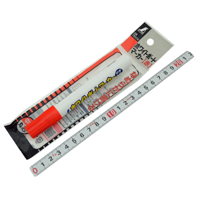 確認用品 黒板 ホワイトボードマーカー赤 中字 丸芯 #78504-金井産業株式会社