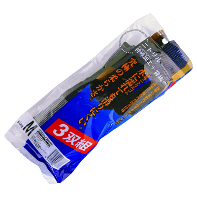 装備品関係 手袋 水に濡れても 滑りにくい ニトリル背抜き ブラック FT-3335-3P-金井産業株式会社