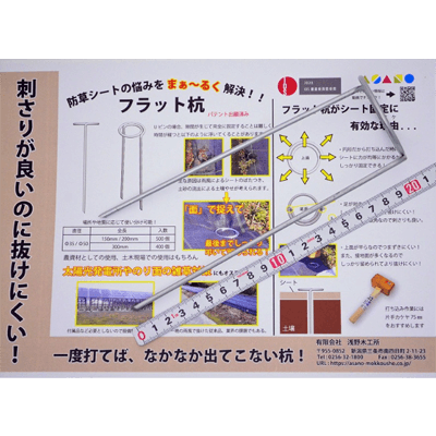 園芸用品 フラット杭 50x200mm-金井産業株式会社