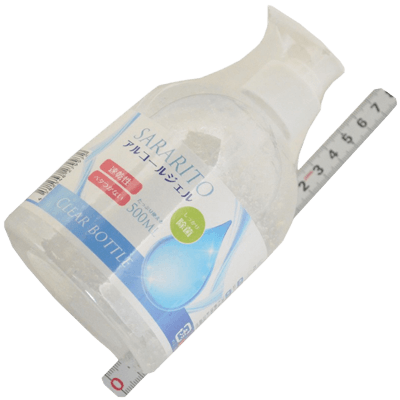 衛生用品 アルコールハンドジェル クリアボトル 500ML RS-L1233-金井産業株式会社