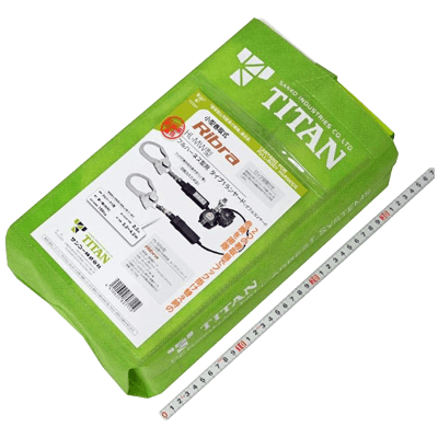 墜落制止用器具関係 (ハーネス、ランヤード、安全帯関係) リール式 フルハーネス型用タイプ1ダブルランヤード HL-MW型-金井産業株式会社