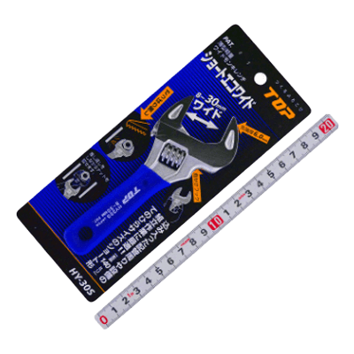 工具関係 モンキー 薄型軽量ワイドモンキレンチ ショートエコワイド HY-30S-金井産業株式会社