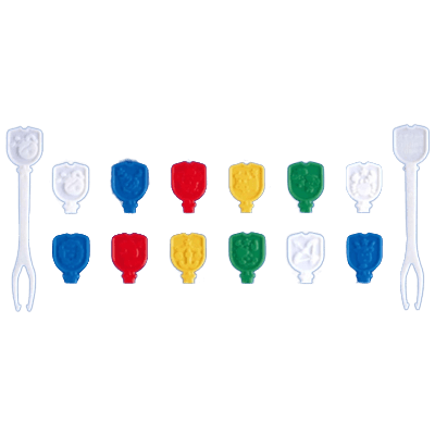 キッチン・テーブ関連商品 楊枝・串 (ピック) 使い捨て プラスチック製 バラ ケース販売 10,000本 星座ピックス 緑-木村容器株式会社