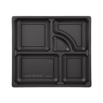 食品用容器 仕出し容器 K-BOX (600) 70-70B中仕切黒-木村容器株式会社