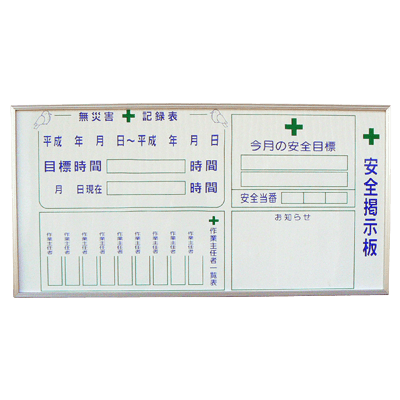 黒板・掲示板 安全掲示板A 1144-2201-01-株式会社グリーンクロス