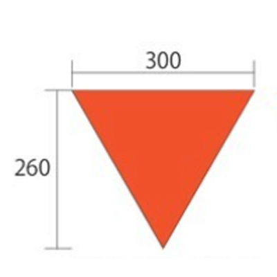 工具・資材・金物 シート・ネット各種 三角旗 蛍光オレンジ無地 1137-0220-02-株式会社グリーンクロス