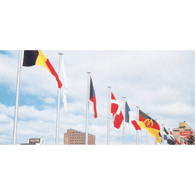 現場環境用品 旗ポール・旗 アルミ製旗ポール (本設用) テーパーハンドル式-株式会社グリーンクロス