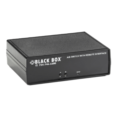 CAT6 A/Bスイッチ - ラッチ式RJ45遠隔制御, ドライ接点SW1040A-ブラックボックス・ネットワークサービス