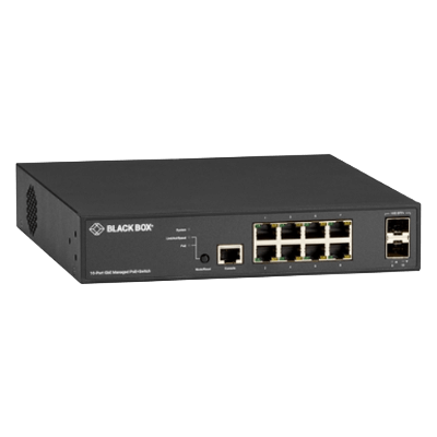 PoE+ ギガビット マネージドスイッチ 10G SFP+ アップリンク-ブラックボックス・ネットワークサービス