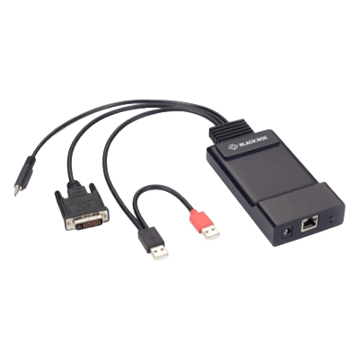 ZeroU DVI KVM over IP トランスミッタ – HD / V-USB / シングルモニタ EMD200DV-T-ブラックボックス・ネットワークサービス