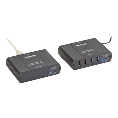 USB 2.0 エクステンダ – LAN 4ポート-ブラックボックス・ネットワークサービス
