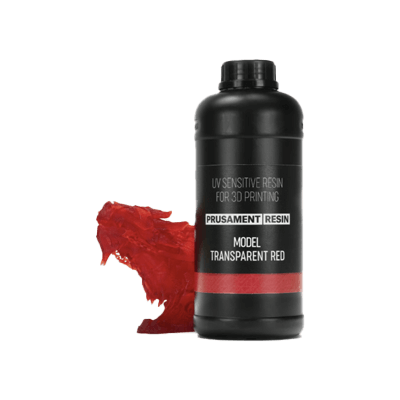 レジン Prusament Resin Model Transparent Red 1kg-Prusa Research a.s.
