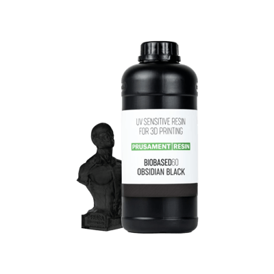 レジン バイオベース Prusament Resin BioBased60 Obsidian Black 1kg-Prusa Research a.s.