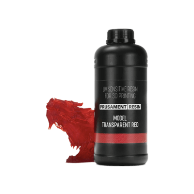 レジン 鋳造 Prusament Resin Model Transparent Red 1kg-Prusa Research a.s.