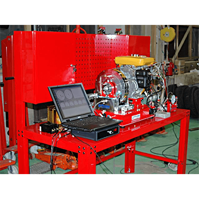 動力計製品 コンパクト インジェクション・エンジンベンチ動力計 水冷式電気動力計 (ダイナモメーター) 10PS型 DA10U-W-PC-FCデザイン株式会社