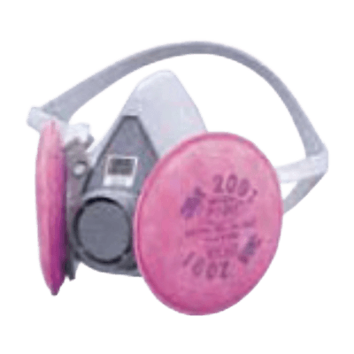 ダイオキシン類ばく露防止用保護具 レベル1 マスク 6000/2091-RL3-理研化学株式会社