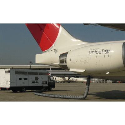 駐機中の航空機へ冷風、温風を供給 航空機用移動式空調車 グランドクーラー CH-60 (60USRTタイプ)-株式会社前川製作所