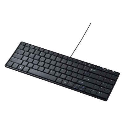 有線キーボード 英語配列USBスリムキーボード (ブラック) SKB-E2UN-サンワサプライ株式会社