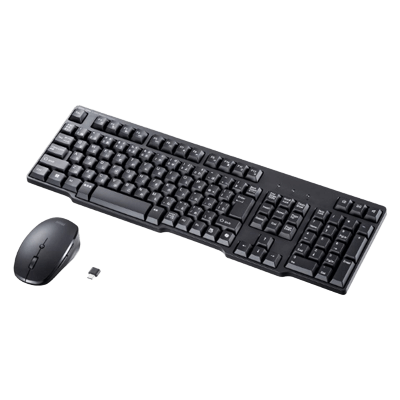 無線キーボード 静音マウス付き2.4GHzワイヤレスキーボード (Type-C接続) SKB-WL40CSETBK-サンワサプライ株式会社