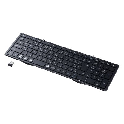 無線キーボード ワイヤレス折りたたみフルキーボード (ブラック) SKB-WL35BK-サンワサプライ株式会社