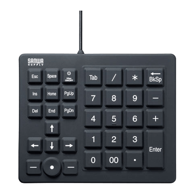 防水防塵テンキー NT-BS1BK-サンワサプライ株式会社