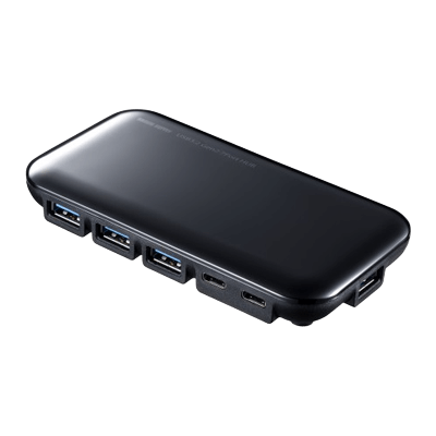 USB3.2Gen2対応 Type-C 7ポートハブ USB-3TCH38BK-サンワサプライ株式会社
