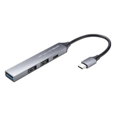 USB Type-C 4ポート コンボ 超スリムハブ USB-5TC27GM-サンワサプライ株式会社
