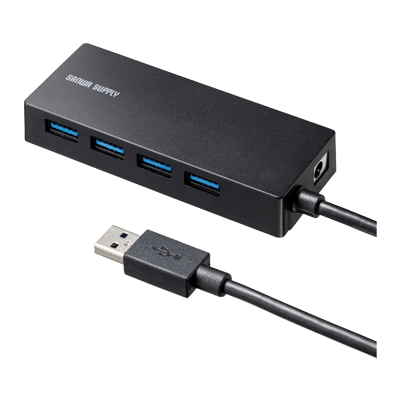 HDD接続対応 USB3.2 Gen1 4ポートハブ USB-3HTV433BK-サンワサプライ株式会社