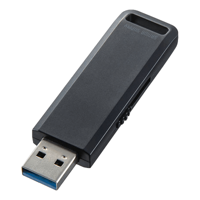 USB3.2 Gen1 メモリ (ブラック) UFD-3SL〇GBKシリーズ-サンワサプライ株式会社
